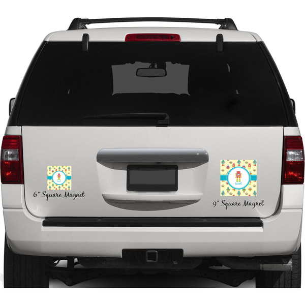 Robot Personalized Square Car Magnets on Ford Explorer
