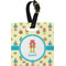 Robot Plastic Luggage Tag - Square w/ Name or Text
