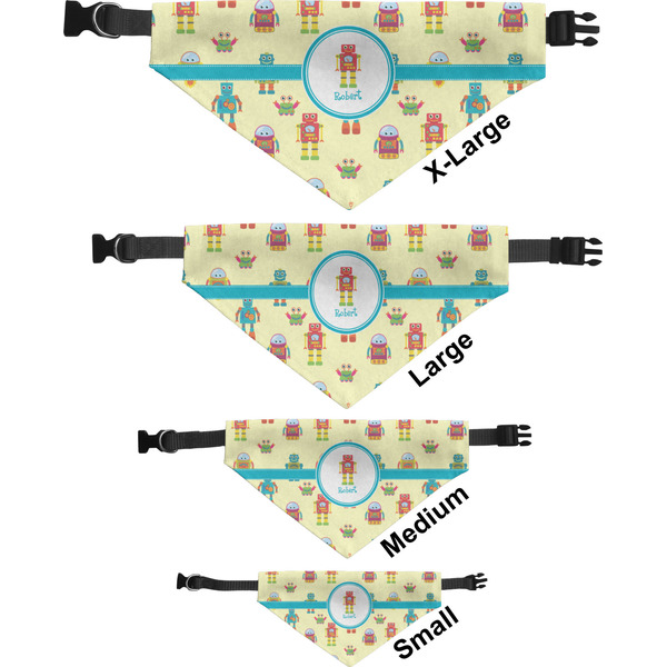 Robot Pet Bandana Sizes