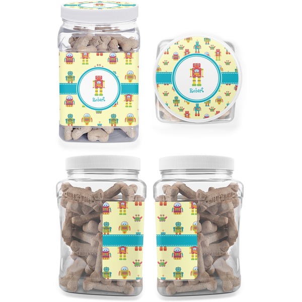 Robot Pet Treat Jar - Multiple Angles