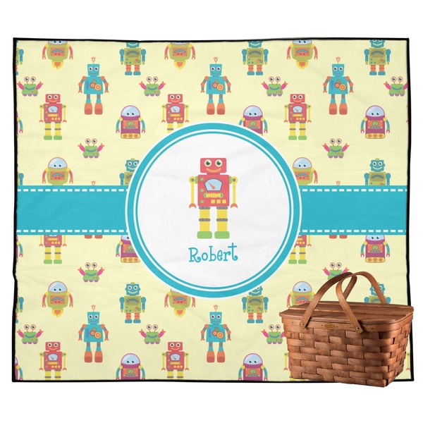 Custom Robot Outdoor Picnic Blanket (Personalized)
