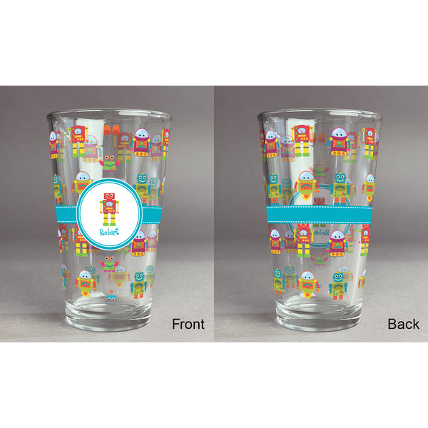 Robot Pint Glass - Full Fill w Transparency - Approval