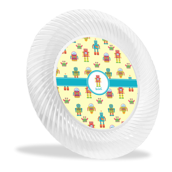 Custom Robot Plastic Party Dinner Plates - 10" (Personalized)