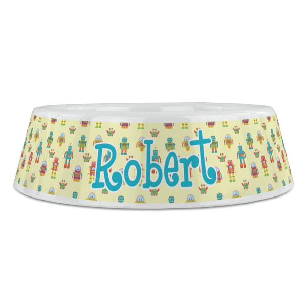 Robot Plastic Pet Bowls - Large - FRONT
