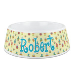 Robot Plastic Dog Bowl - Medium (Personalized)