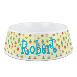 Robot Plastic Dog Bowl (Personalized)