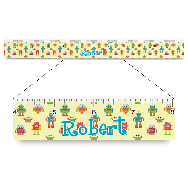 Custom Robot Plastic Ruler - 12" (Personalized)