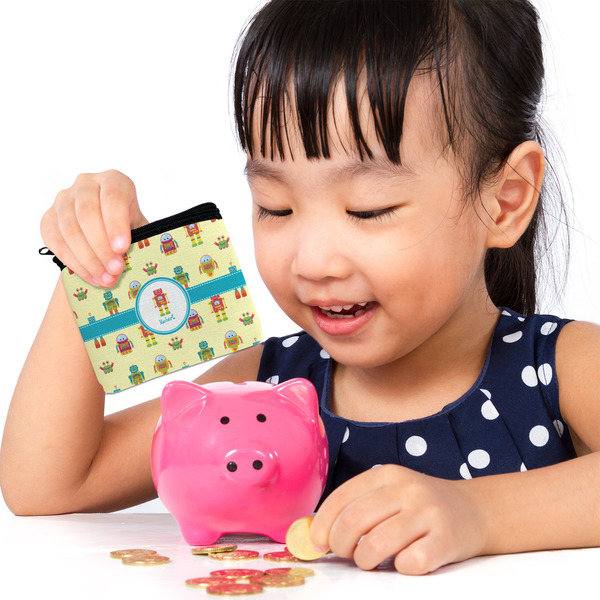 Robot Rectangular Coin Purses - LIFESTYLE (child)