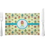 Robot Rectangular Glass Lunch / Dinner Plate - Single or Set (Personalized)