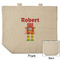 Robot Reusable Cotton Grocery Bag - Front & Back View