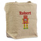 Robot Reusable Cotton Grocery Bag - Front View