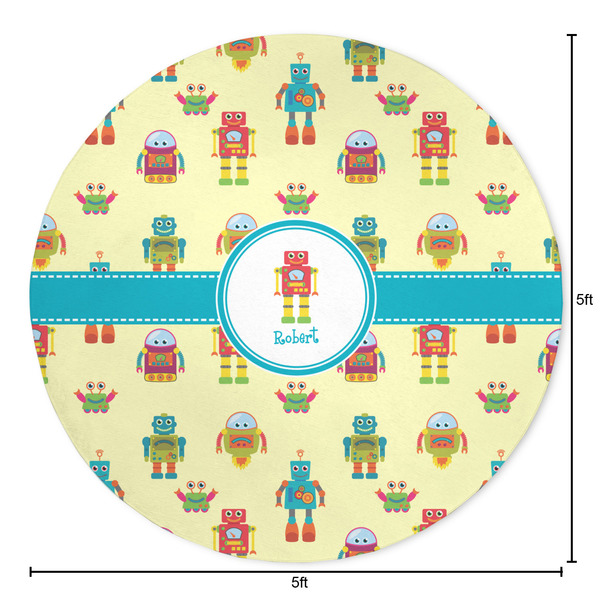 Robot Round Area Rug - Size