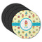 Robot Round Rubber Backed Coasters - Set of 4 (Personalized)