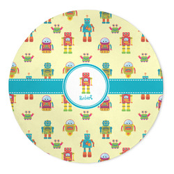 Robot 5' Round Indoor Area Rug (Personalized)