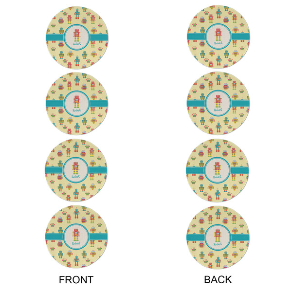 Robot Round Linen Placemats - APPROVAL Set of 4 (double sided)