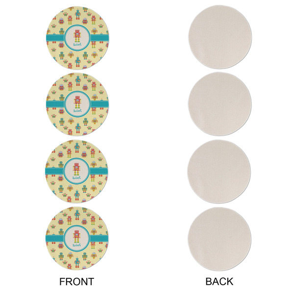 Robot Round Linen Placemats - APPROVAL Set of 4 (single sided)