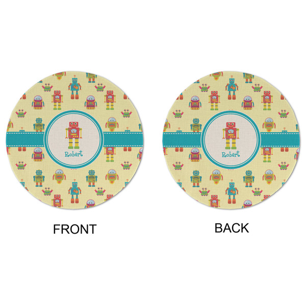 Robot Round Linen Placemats - APPROVAL (double sided)