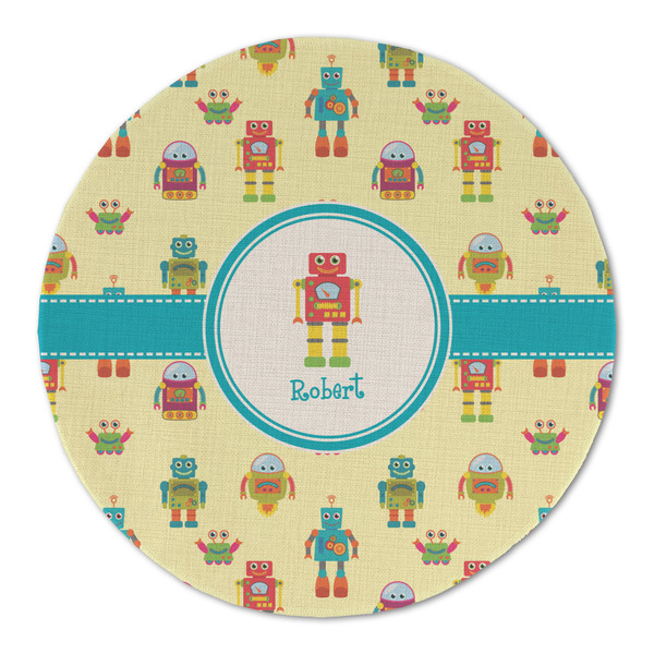 Custom Robot Round Linen Placemat (Personalized)