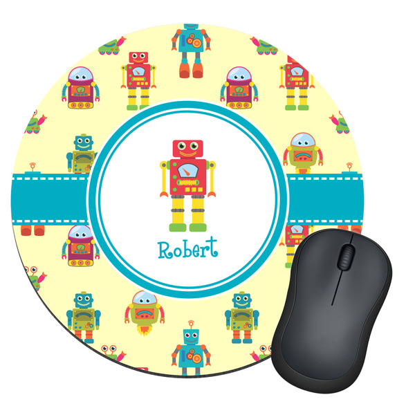 Custom Robot Round Mouse Pad (Personalized)