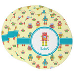 Robot Round Paper Coasters w/ Name or Text