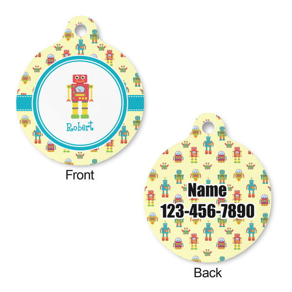 Robot Round Pet ID Tag - Large - Approval