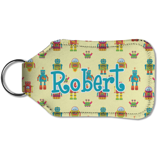 Robot Sanitizer Holder Keychain - Small (Back)