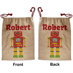 Robot Santa Sack - Front & Back (Personalized)