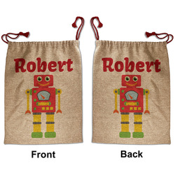 Robot Santa Sack - Front & Back (Personalized)