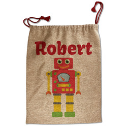Robot Santa Sack - Front (Personalized)