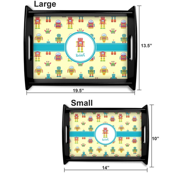 Robot Serving Tray Black Sizes