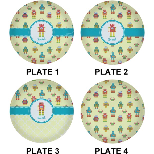 Robot Set of Lunch / Dinner Plates (Approval)