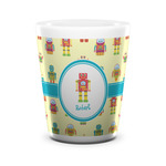Robot Ceramic Shot Glass - 1.5 oz - White - Single (Personalized)