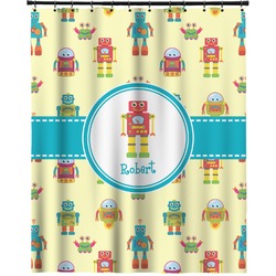 Robot Extra Long Shower Curtain - 70"x84" (Personalized)