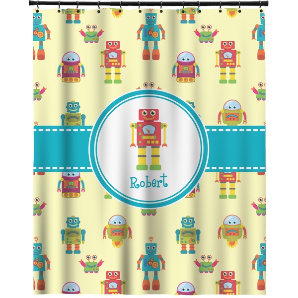 Custom Robot Extra Long Shower Curtain - 70"x84" (Personalized)