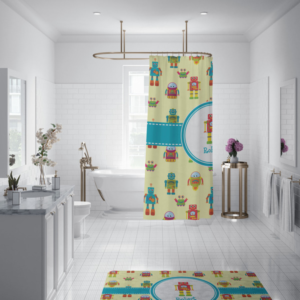 Robot Shower Curtain - Custom Size
