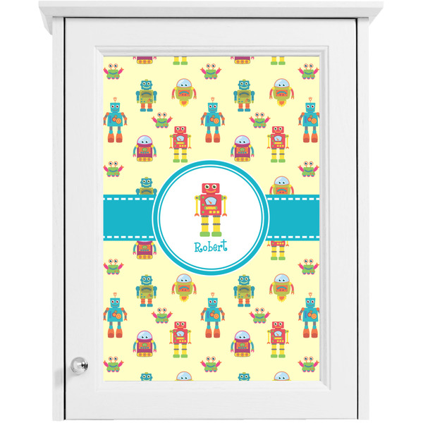 Robot Single White Cabinet Decal