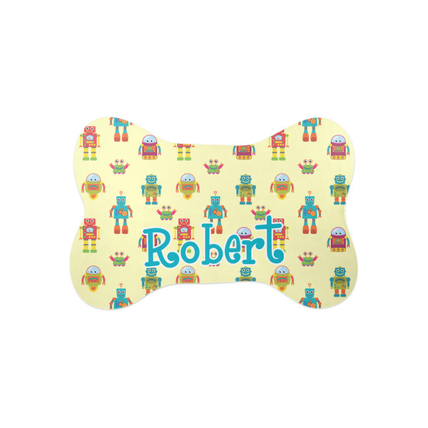 Custom Robot Bone Shaped Dog Food Mat (Small) (Personalized)