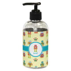 Robot Plastic Soap / Lotion Dispenser (8 oz - Small - Black) (Personalized)