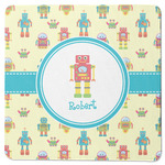 Robot Square Rubber Backed Coaster (Personalized)