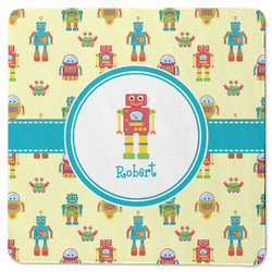 Robot Square Rubber Backed Coaster (Personalized)
