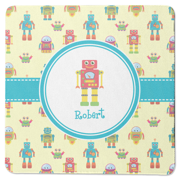 Custom Robot Square Rubber Backed Coaster (Personalized)