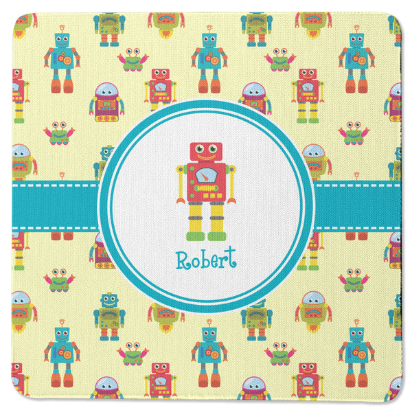 Custom Robot Square Rubber Backed Coaster (Personalized)