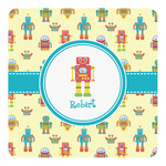 Robot Square Decal - Large (Personalized)