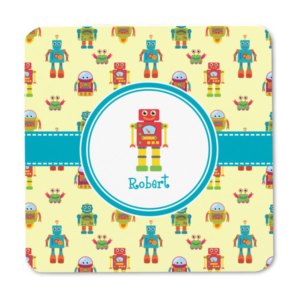 Robot Square Fridge Magnet - FRONT