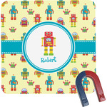 Robot Square Fridge Magnet (Personalized)