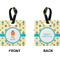 Robot Square Luggage Tag (Front + Back)