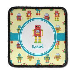 Robot Iron On Square Patch w/ Name or Text