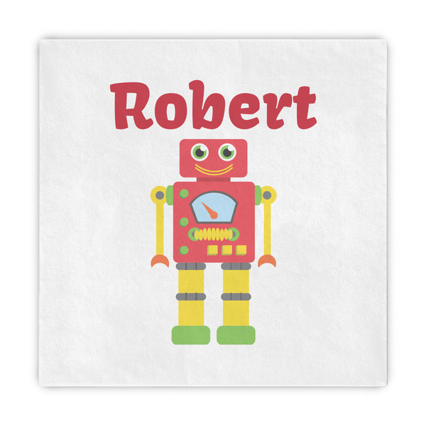 Custom Robot Decorative Paper Napkins (Personalized)
