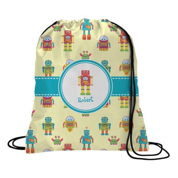 Custom Robot Drawstring Backpack - Small (Personalized)