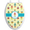 Robot Toilet Seat Decal - Elongated (Personalized)